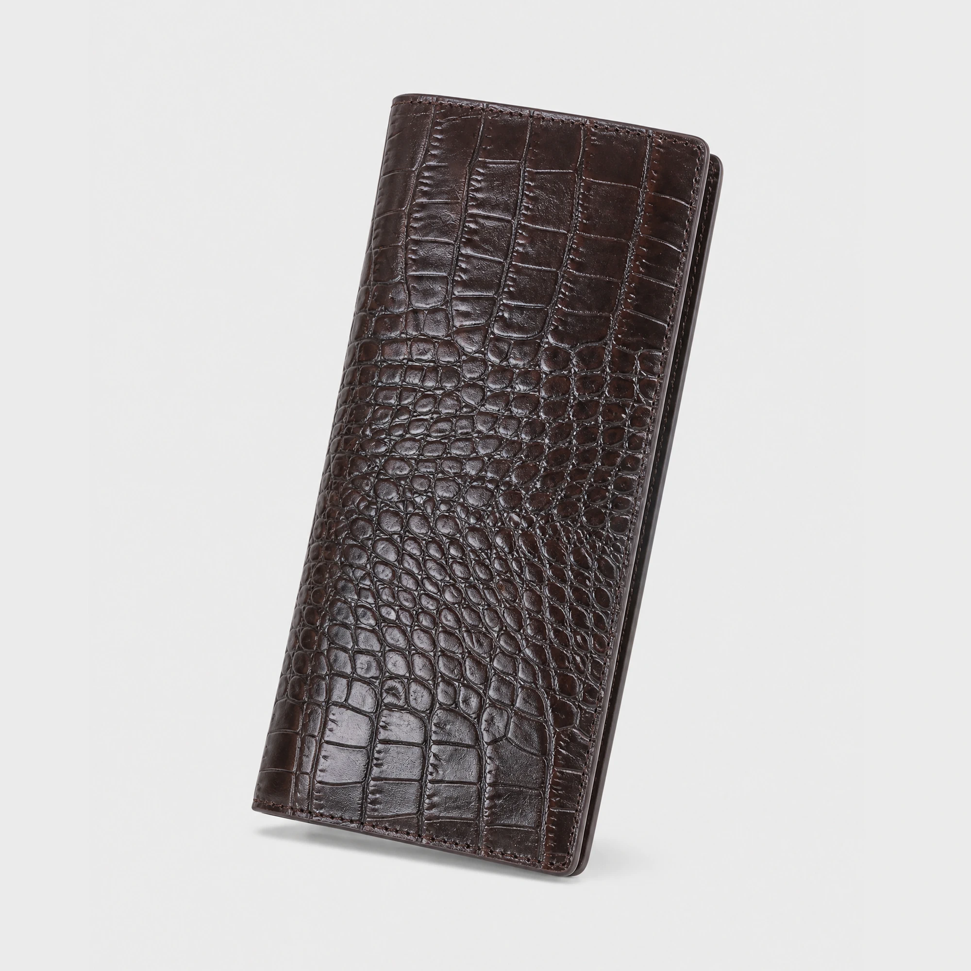 Corsen Z Single Chamber Long Leather Wallet Chocolate - DWCZ555C